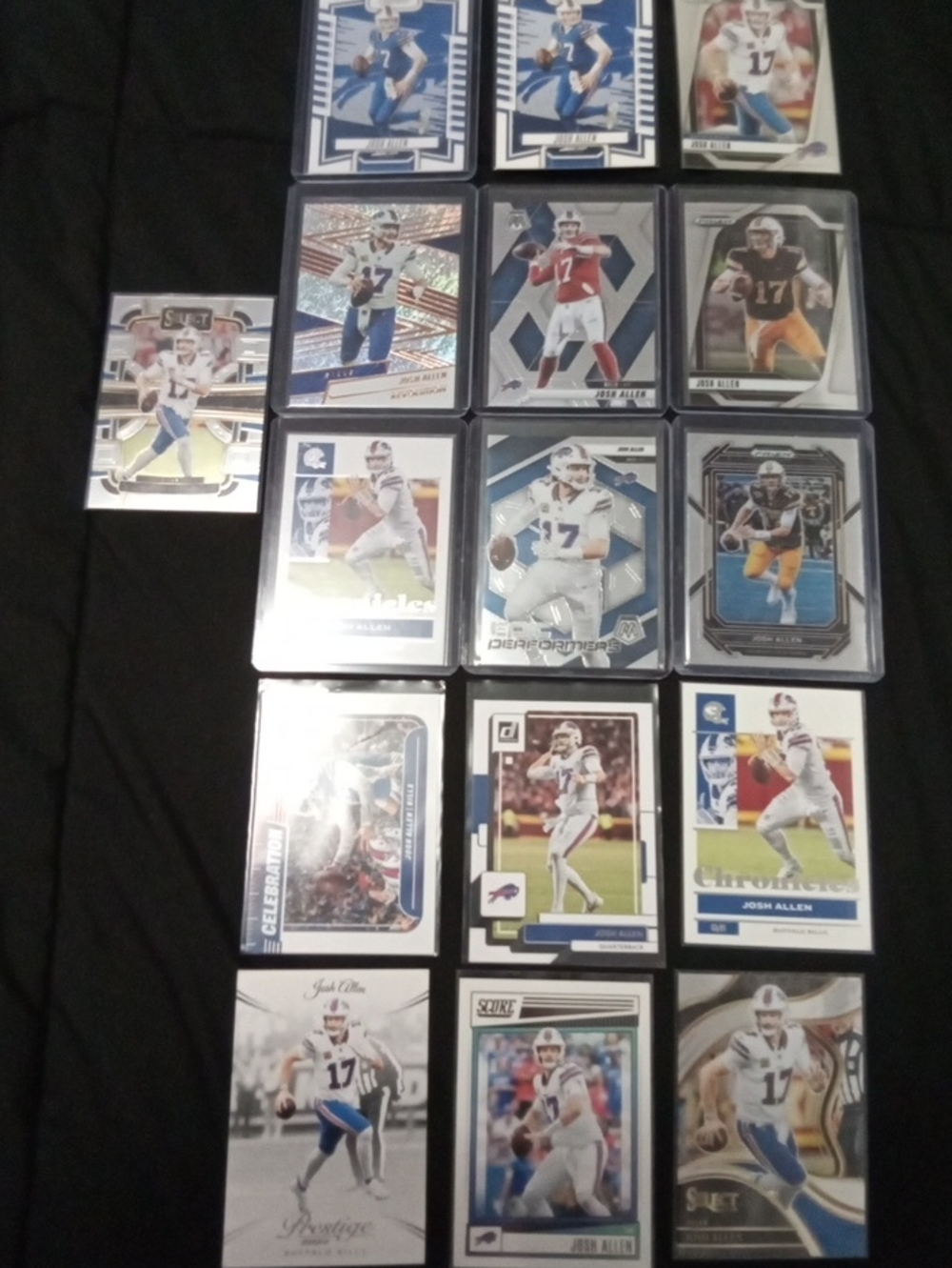 Panini Josh Allen Football Cards - Blue, White